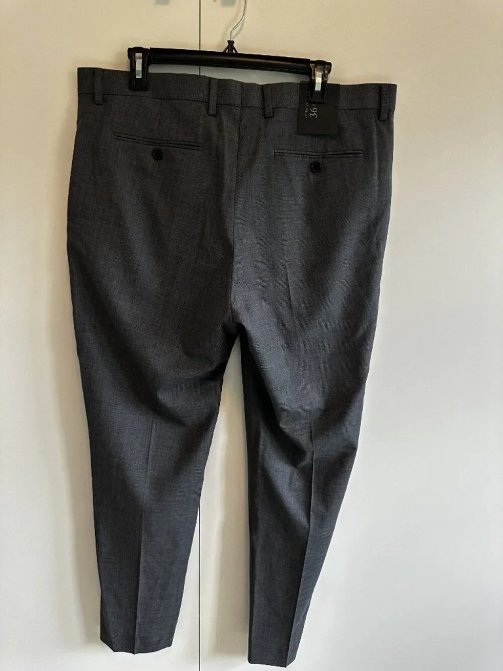 NWT Banana Republic Men’s Tessuto Premium Wool Dress Pants Charcoal Size 36x30